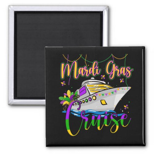 Mardi Gras Cruise Matching Family Carnival Party Magnet