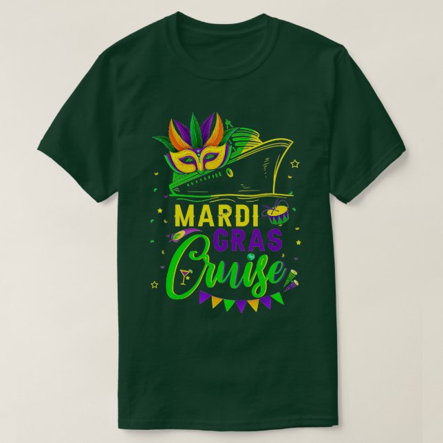 Mardi Gras Cruise Squad 2022 Cruising Mask Cruise  T-Shirt (Design Front)