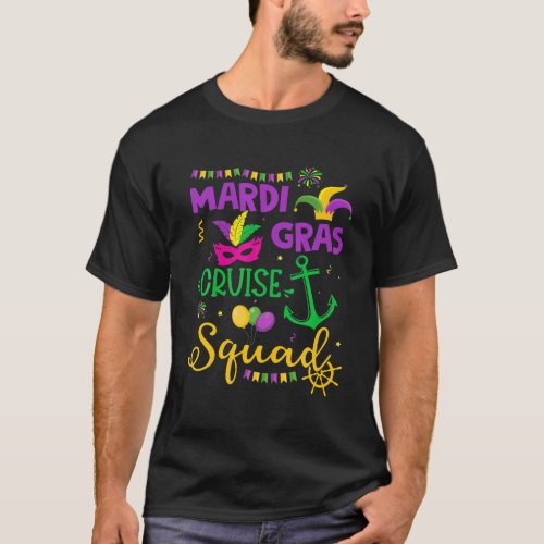 Mardi Gras Cruise Squad 2022 Matching Group Family T_Shirt