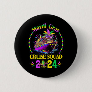 Mardi Gras Cruise Squad 2025 Matching Group Family Button