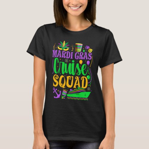 Mardi Gras Cruise Squad Carnival Family Vacation P T_Shirt