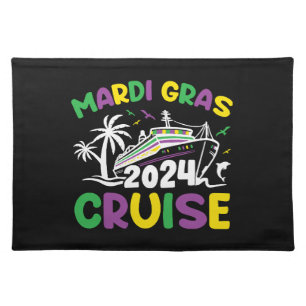Mardi Gras Cruise Squad Cloth Placemat