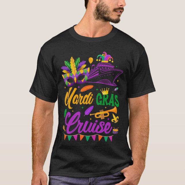 Mardi Gras Cruise Squad Family Matching T-Shirt (Front)