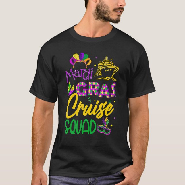 Mardi Gras Cruise Squad Matching Group Cruising Cr T-Shirt (Front)