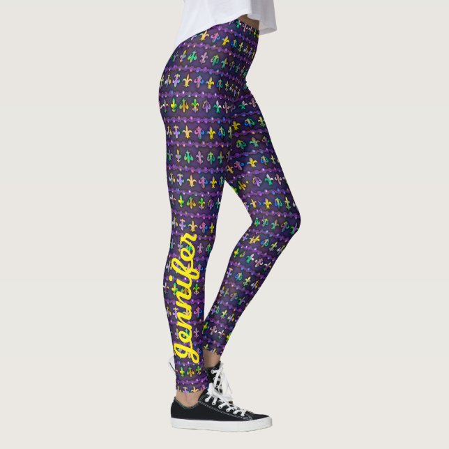 Mardi Gras Custom Leggings Yoga K Run Easter (Right)