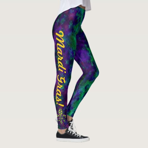 Mardi Gras Custom NAME Womens Leggings Pants