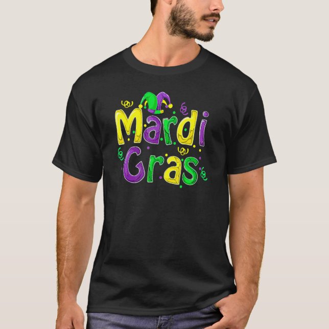 Mardi Gras Cute Carnival Fat Tuesday Funny_4 T-Shirt (Front)