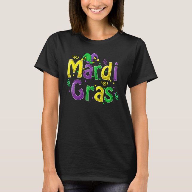 Mardi Gras  Cute Carnival Fat Tuesday Funny Gift T-Shirt (Front)