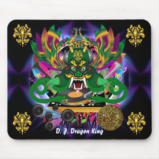 Mardi Gras D. J. Dragon King View Hints please Mouse Pad