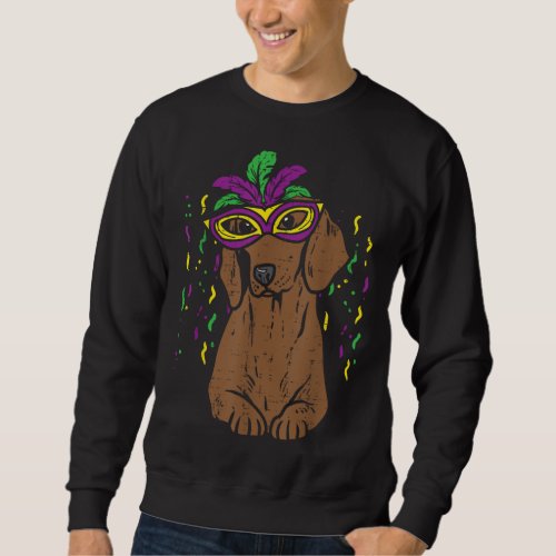 Mardi Gras Dachshund Carnival Wiener Dog Lover Own Sweatshirt