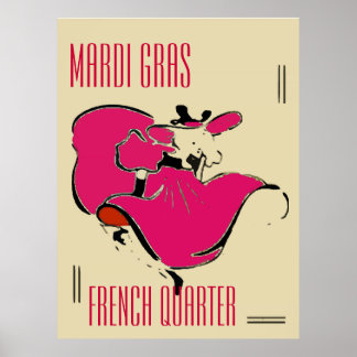 Mardi Gras Dancer, edit text Poster