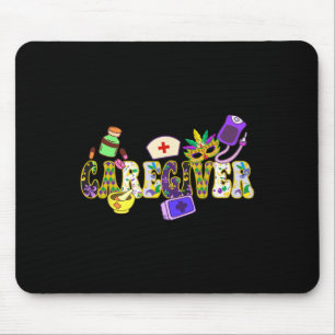 Mardi Gras Day Caregiver New Orleans Nursing Festi Mouse Pad