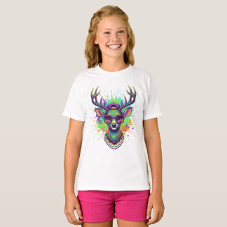Mardi Gras Deer PNG  T-Shirt