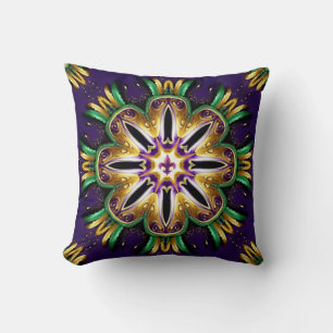 Mardi Gras Design Throw Pillow