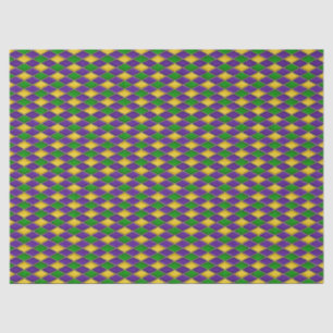 Mardi Gras Diamonds Harlequin Print Pattern Tissue Paper