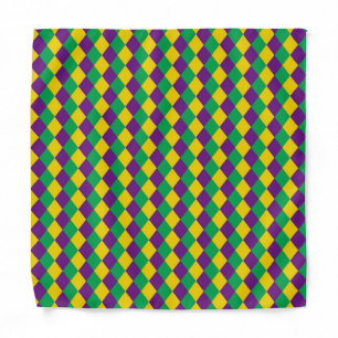 Mardi Gras Diamonds: Vibrant Festive Pattern Bandana