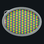 Mardi Gras Diamonds: Vibrant Festive Pattern Belt Buckle<br><div class="desc">Mardi Gras Diamond Seamless Pattern. Violet, Yellow and Green Colors. Mardi Gras diamond pattern in festive colors. Celebrate with style. Experience the elegance of a seamless pattern with white and blue hydrangea flowers. mardi, gras, pattern, diamond, purple, yellow, green, background, illustration, louisiana, chevron, texture, decor, golf, seamless, geometric, celebration, carnival,...</div>