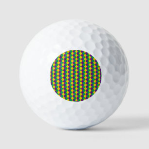 Mardi Gras Diamonds: Vibrant Festive Pattern Golf Balls