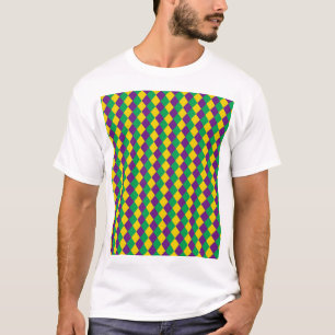 Mardi Gras Diamonds: Vibrant Festive Pattern T-Shirt