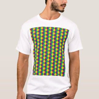 Mardi Gras Diamonds: Vibrant Festive Pattern T-Shirt