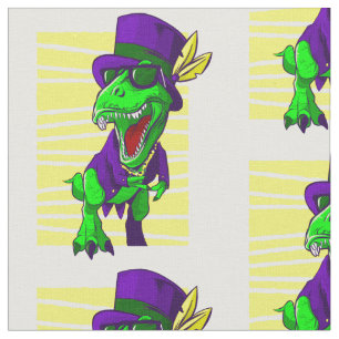 mardi gras dinosaur funny trex fabric