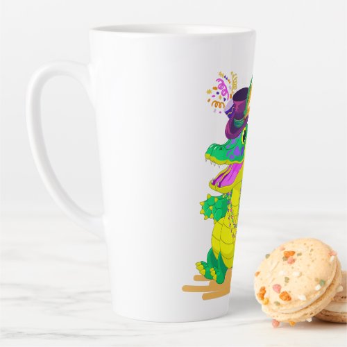  Mardi Gras Dinosaur Latte Mug