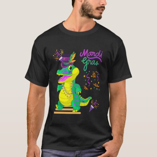  Mardi Gras Dinosaur T_Shirt