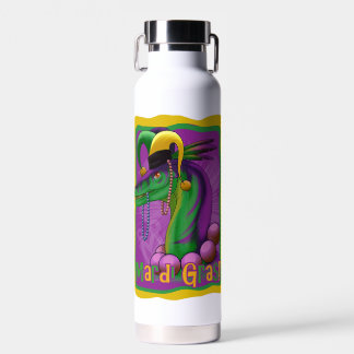 Mardi Gras Dinosaur Water Bottle
