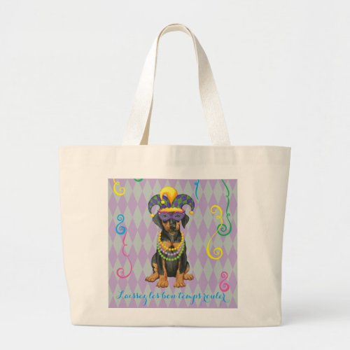 Mardi Gras Dobe Large Tote Bag