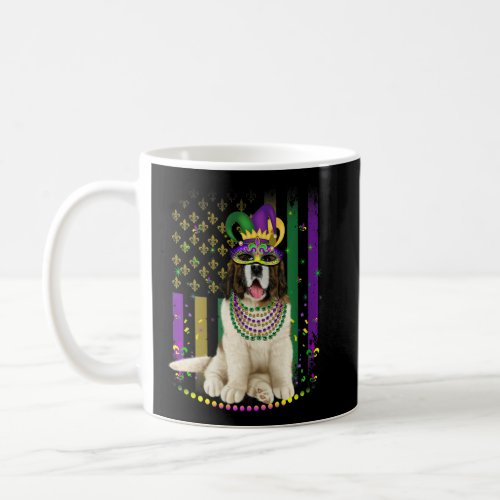 Mardi Gras Dog Carnival Saint Bernard Dog Jester P Coffee Mug