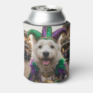 Mardi Gras Dog Jester Costume Can Cooler