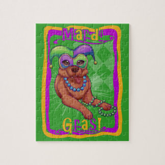 Mardi Gras Dog Jigsaw Puzzle
