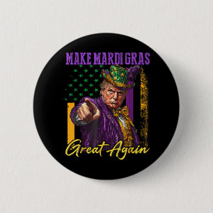 Mardi Gras Donald Trump Funny Mardi Gras American Button