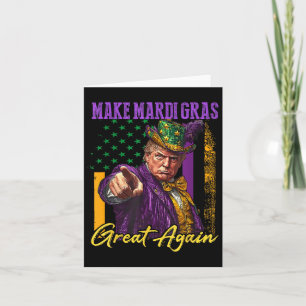 Mardi Gras Donald Trump Funny Mardi Gras American  Card