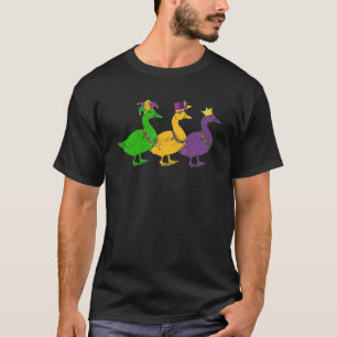 Mardi Gras Duck Beads Festival Animals Jester Hat T-Shirt