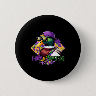 Mardi Gras Duck Mardi Gras Duck Hunting For Men Wo Button