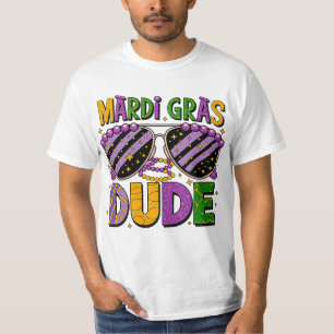 Mardi Gras Dude T-Shirt – Funny Carnival Party Shi