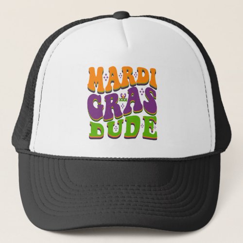 Mardi Gras Dude  Trucker Hat