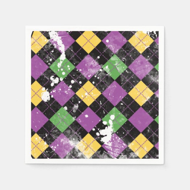 Mardi Gras Essentials Keychain Napkins (Front)