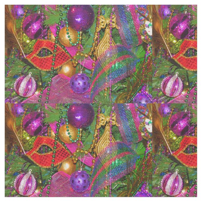 mardi gras fabric (Close Up)