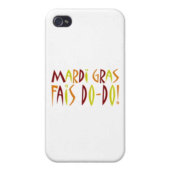 Mardi Gras   Fais Do Do (red, yellow & orange) iPhone 4 Case