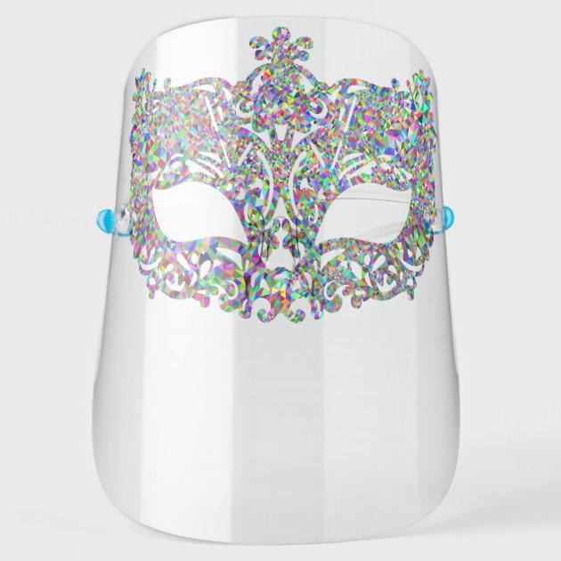 Mardi gras fashion silver diamond masquerade mask | Zazzle