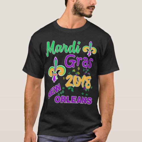 Mardi Gras Fat Tuesday 2018 Celebration Costume T_Shirt