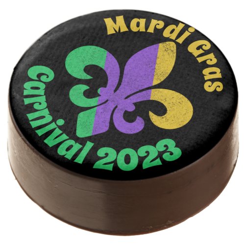 Mardi Gras Fat Tuesday Purple Green Fleur De Lis Chocolate Covered Oreo