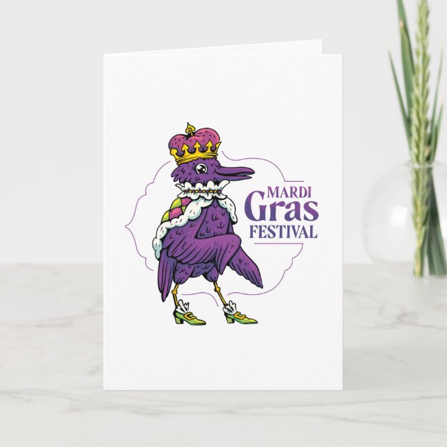 Mardi gras festival card (Front)