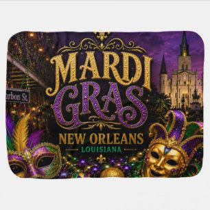 Mardi Gras Festival New Orleans Louisiana Baby Blanket