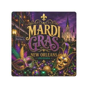 Mardi Gras Festival New Orleans Louisiana Metal Print