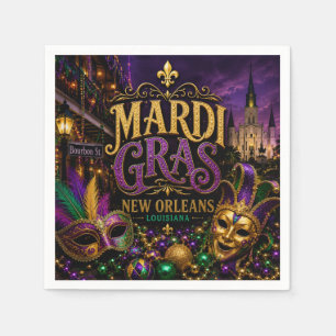 Mardi Gras Festival New Orleans Louisiana Napkins