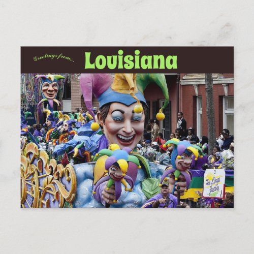 Mardi Gras Festival New Orleans Louisiana Postcard