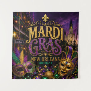 Mardi Gras Festival New Orleans Louisiana Tapestry